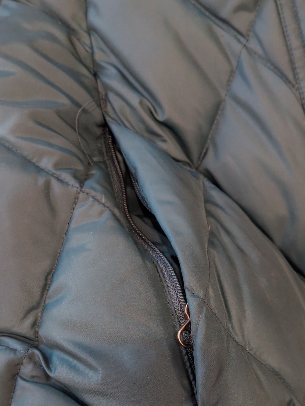 Eddie Bauer Teal Quilted Puffer Vest Premium Goose Down Medium - Picture 7 of 11